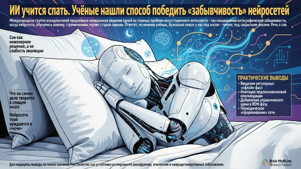 ИИ учится спать. Учёные нашли способ победить «забывчивость» нейросетей